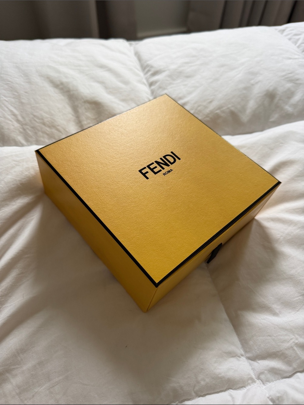Fendi Yellow Box with Black Trim